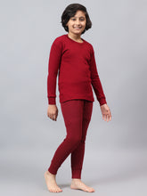 T.T. Boys & Girls |Slim Fit| Cotton Fleece |Skin Soft Fabric|Full Sleeves|Trendy Winter Wear|Dyed Top Payjama Thermal Set -Red