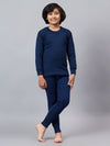 T.T. Boys & Girls |Slim Fit| Cotton Fleece |Skin Soft Fabric|Full Sleeves|Trendy Winter Wear|Dyed Top Payjama Thermal Set -Blue