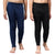 T.T. Boys & Girls |Slim Fit| Cotton Fleece |Inner Elastic|Trendy Winter Wear|Dyed Thermal Trouser Pack Of 2-Black::Blue