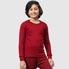 T.T. Boys & Girls |Slim Fit| Cotton Fleece |Full Sleeves|Round Neck|Trendy Winter Wear|Dyed Top -Red