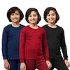 T.T. Boys & Girls |Slim Fit| Cotton Fleece |Full Sleeves|Round Neck|Trendy Winter Wear|Dyed Top Pack Of 3-Red::Blue::Black