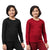 T.T. Boys & Girls |Slim Fit| Cotton Fleece |Full Sleeves|Round Neck|Trendy Winter Wear|Dyed Top Pack Of 2-Red::Black