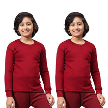 T.T. Boys & Girls |Slim Fit| Cotton Fleece |Full Sleeves|Round Neck|Trendy Winter Wear|Dyed Top Pack Of 2-Red