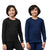 T.T. Boys & Girls |Slim Fit| Cotton Fleece |Full Sleeves|Round Neck|Trendy Winter Wear|Dyed Top Pack Of 2-Black::Blue