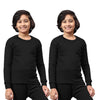 T.T. Boys & Girls |Slim Fit| Cotton Fleece |Full Sleeves|Round Neck|Trendy Winter Wear|Dyed Top Pack Of 2-Black