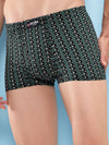 T.T. Men Desire Super Combed Cotton Printed Snug Fit Mini Trunks For Men Pack Of 2 Green::Sky