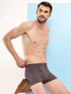 T.T. Men Desire Super Combed Cotton Printed Snug Fit Mini Trunks For Men Pack Of 2 Brown::Sky
