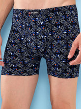 T.T. Men Desire Super Combed Cotton Printed Snug Fit Long Trunks For Men Pack Of 3 Grey::D.Brown::Navy