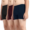 T.T. Boys |Regular Fit|Breathable & Soft Innerwear|Front Open Kids Trunks| Pure Cotton |Jazz Fine Long Inner Elastic Trunks|Boys Trunks Pack Of 3-Black::Maroon::Navy