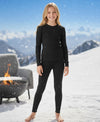 T.T. Girls|Regular Fit|Cotton Rich|With Elastomeric Finish|Soft & Warm Winter Innerwear For Kids|Full Sleeves Top & Bottom Set |Thermal Set|Black