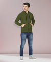 HiFlyers Men|Hooded Sweatshirt|Regular Fit|Cotton Blend Fleece|Full Zipper Winter Hoodie With Side Pockets|Full Sleeve Casual Wear|Olive