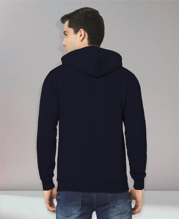 HiFlyers Men|Hooded Sweatshirt|Regular Fit|Cotton Blend Fleece|Full Zipper Winter Hoodie With Side Pockets|Full Sleeve Casual Wear|Navy