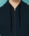 HiFlyers Men|Hooded Sweatshirt|Regular Fit|Cotton Blend Fleece|Full Zipper Winter Hoodie With Side Pockets|Full Sleeve Casual Wear|Teal