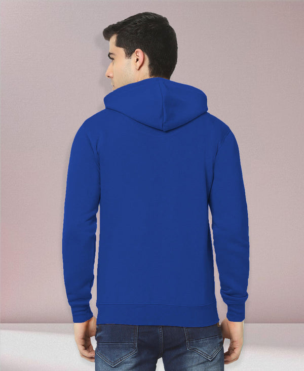 HiFlyers Men|Hooded Sweatshirt|Regular Fit|Cotton Blend Fleece|Full Zipper Winter Hoodie With Side Pockets|Full Sleeve Casual Wear|Royal