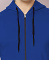 HiFlyers Men|Hooded Sweatshirt|Regular Fit|Cotton Blend Fleece|Full Zipper Winter Hoodie With Side Pockets|Full Sleeve Casual Wear|Royal