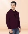 HiFlyers Men|Hooded Sweatshirt|Regular Fit|Cotton Blend Fleece|Full Zipper Winter Hoodie With Side Pockets|Full Sleeve Casual Wear|Wine