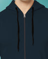 HiFlyers Men|Hooded Sweatshirt|Regular Fit|Cotton Blend Fleece|Full Zipper Winter Hoodie With Side Pockets|Full Sleeve Casual Wear|Teal