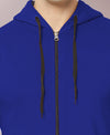 HiFlyers Men|Hooded Sweatshirt|Regular Fit|Cotton Blend Fleece|Full Zipper Winter Hoodie With Side Pockets|Full Sleeve Casual Wear|Royal