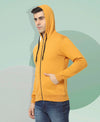 HiFlyers Men|Hooded Sweatshirt|Regular Fit|Cotton Blend Fleece|Full Zipper Winter Hoodie With Side Pockets|Full Sleeve Casual Wear|Yellow