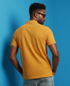 Hiflyers Men'S|Cotton Blend Pique Polo T-Shirt With Chest Pocket|Regular Fit Half Sleeve|Comfortable Smart Casual Wear||Yellow