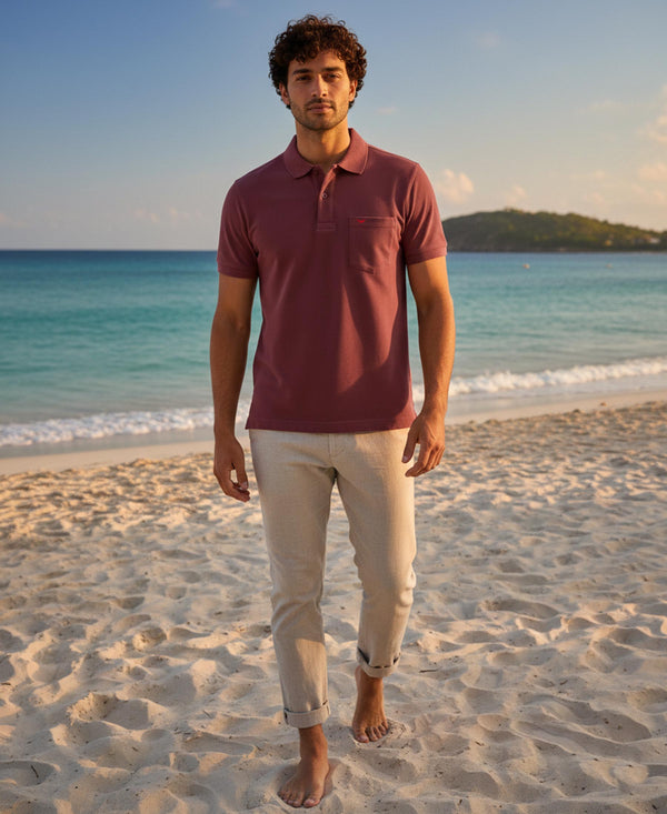 Hiflyers Men'S|Cotton Blend Pique Polo T-Shirt With Chest Pocket|Regular Fit Half Sleeve|Comfortable Smart Casual Wear||Onion
