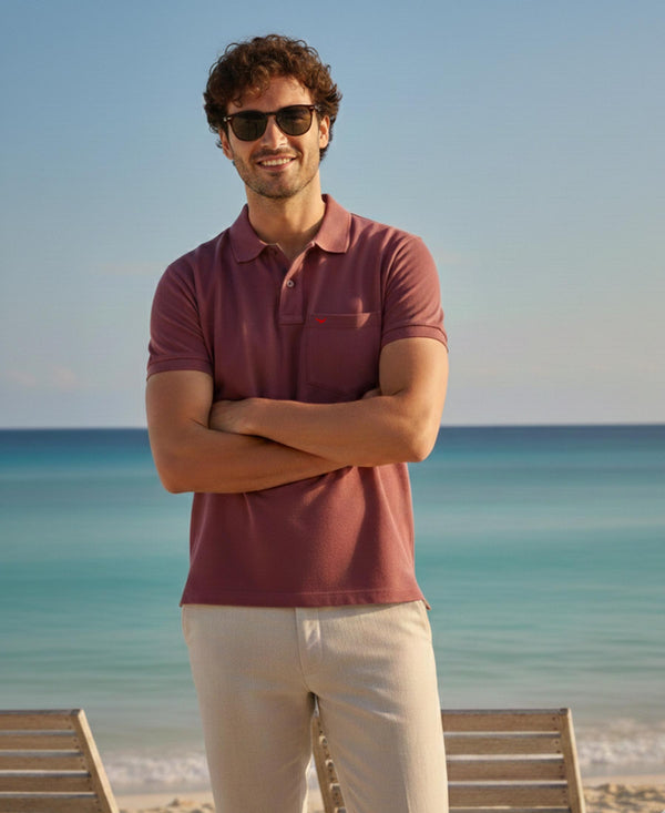Hiflyers Men'S|Cotton Blend Pique Polo T-Shirt With Chest Pocket|Regular Fit Half Sleeve|Comfortable Smart Casual Wear||Onion