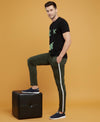 T.T. Men’s Printed Cotton Blend | Graphic Round Neck T-Shirt & Slim Fit Track Pants | Casual Co-ord Set for Men