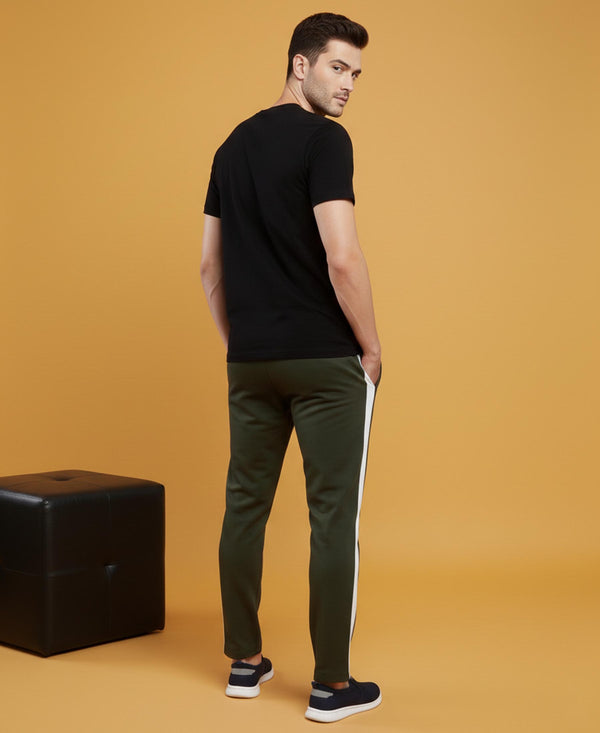 T.T. Men’s Printed Cotton Blend | Graphic Round Neck T-Shirt & Slim Fit Track Pants | Casual Co-ord Set for Men