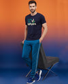 T.T. Men’s Printed Cotton Blend | Graphic Round Neck T-Shirt & Slim Fit Track Pants | Casual Co-ord Set for Men