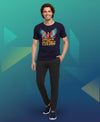 T.T. Men’s Printed Cotton Blend | Graphic Round Neck T-Shirt & Slim Fit Track Pants | Casual Co-ord Set for Men