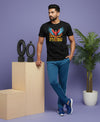 T.T. Men’s Printed Cotton Blend | Graphic Round Neck T-Shirt & Slim Fit Track Pants | Casual Co-ord Set for Men