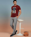 T.T. Men’s Printed Cotton Blend | Graphic Round Neck T-Shirt & Slim Fit Track Pants | Casual Co-ord Set for Men