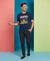 T.T. Men’s Printed Cotton Blend | Graphic Round Neck T-Shirt & Slim Fit Track Pants | Casual Co-ord Set for Men