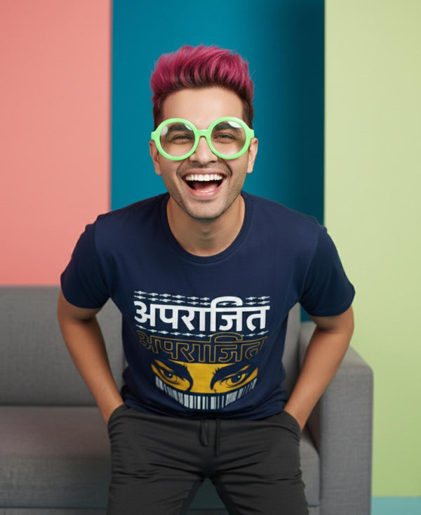 T.T. Men’s Printed Cotton Blend | Graphic Round Neck T-Shirt & Slim Fit Track Pants | Casual Co-ord Set for Men