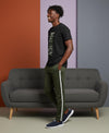 T.T. Men’s Printed Cotton Blend | Graphic Round Neck T-Shirt & Slim Fit Track Pants | Casual Co-ord Set for Men