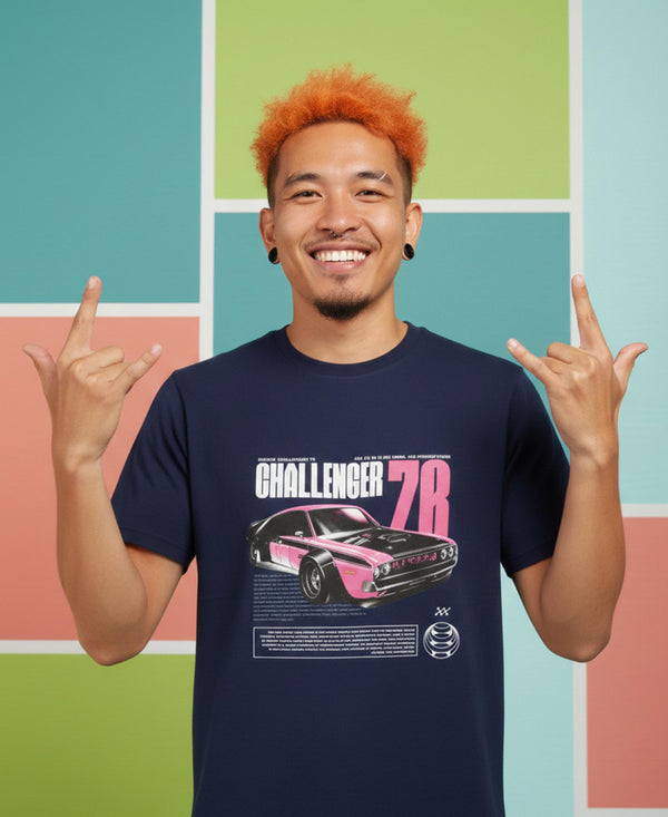 T.T. Men’s Printed Cotton Blend | Graphic Round Neck T-Shirt & Slim Fit Track Pants | Casual Co-ord Set for Men