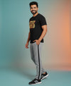 T.T. Men’s Printed Cotton Blend | Graphic Round Neck T-Shirt & Slim Fit Track Pants | Casual Co-ord Set for Men