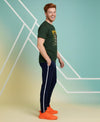 T.T. Men’s Printed Cotton Blend | Graphic Round Neck T-Shirt & Slim Fit Track Pants | Casual Co-ord Set for Men