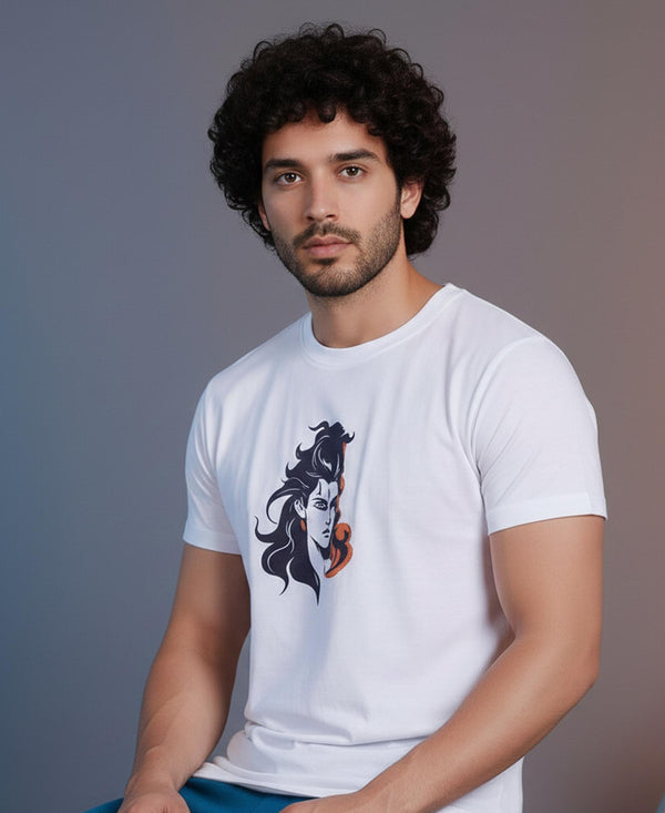 T.T. Men’s Printed Cotton Blend | Graphic Round Neck T-Shirt & Slim Fit Track Pants | Casual Co-ord Set for Men