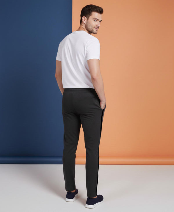 T.T. Men’s Printed Cotton Blend | Graphic Round Neck T-Shirt & Slim Fit Track Pants | Casual Co-ord Set for Men