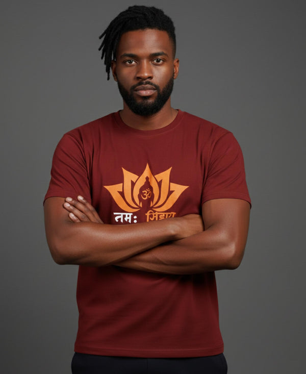 T.T. Men’s Printed Cotton Blend | Graphic Round Neck T-Shirt & Slim Fit Track Pants | Casual Co-ord Set for Men