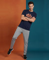 T.T. Men’s Printed Cotton Blend | Graphic Round Neck T-Shirt & Slim Fit Track Pants | Casual Co-ord Set for Men