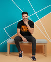 T.T. Men’s Printed Cotton Blend | Graphic Round Neck T-Shirt & Slim Fit Track Pants | Casual Co-ord Set for Men