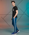 T.T. Men’s Printed Cotton Blend | Graphic Round Neck T-Shirt & Slim Fit Track Pants | Casual Co-ord Set for Men