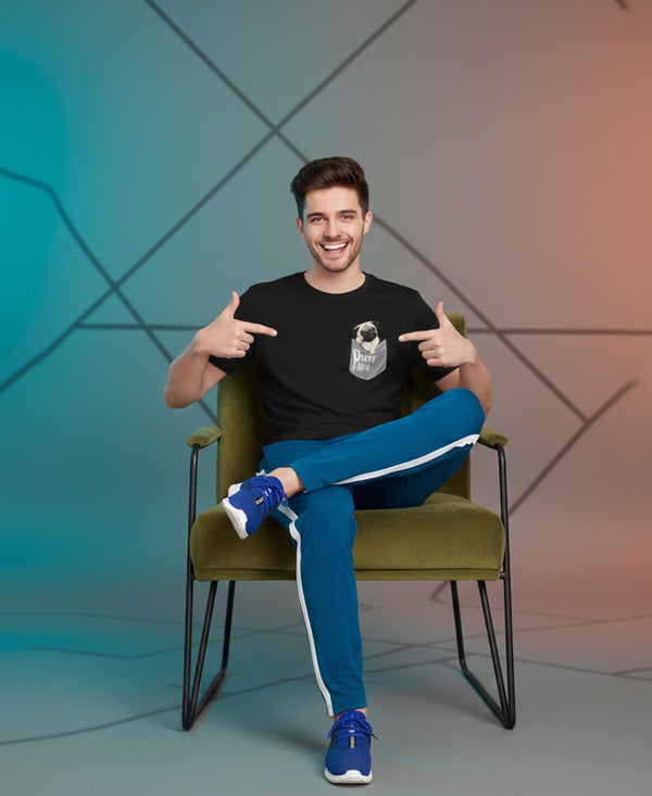 T.T. Men’s Printed Cotton Blend | Graphic Round Neck T-Shirt & Slim Fit Track Pants | Casual Co-ord Set for Men