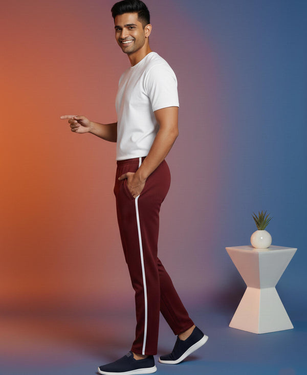 T.T. Men’s Cotton Blend | Solid Round Neck T-Shirt & Slim Fit Track Pants | Comfortable Casual Wear Co-ord Set for Men