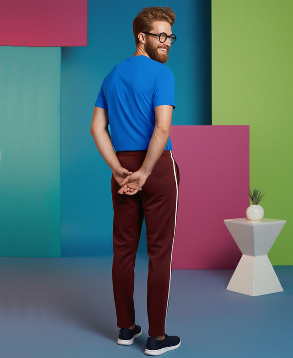 T.T. Men’s Cotton Blend | Solid Round Neck T-Shirt & Slim Fit Track Pants | Comfortable Casual Wear Co-ord Set for Men