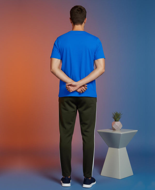 T.T. Men’s Cotton Blend | Solid Round Neck T-Shirt & Slim Fit Track Pants | Comfortable Casual Wear Co-ord Set for Men