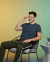 T.T. Men’s Cotton Blend | Solid Round Neck T-Shirt & Slim Fit Track Pants | Comfortable Casual Wear Co-ord Set for Men