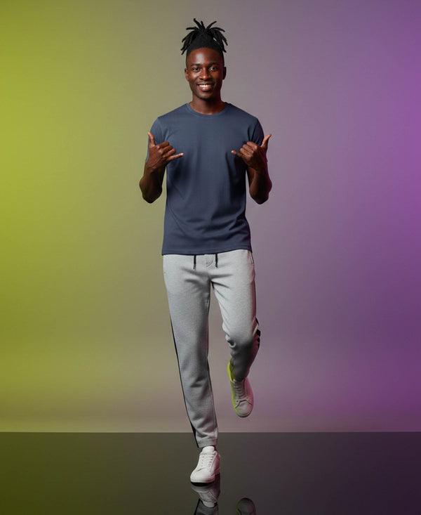 T.T. Men’s Cotton Blend | Solid Round Neck T-Shirt & Slim Fit Track Pants | Comfortable Casual Wear Co-ord Set for Men
